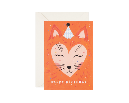 Birthday Fox Greeting Card