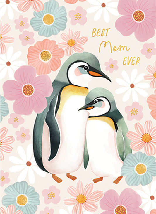 Penguin Mom Card