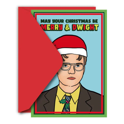 Merry & Dwight The Office Christmas Greeting Card