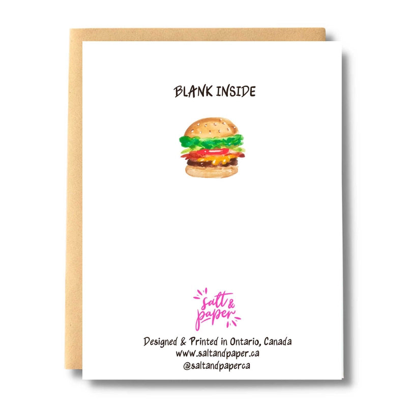 Burger with Candle Happy Birthday Card