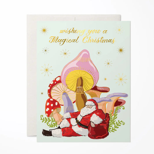 Shroomin' Santa Christmas Greeting Card
