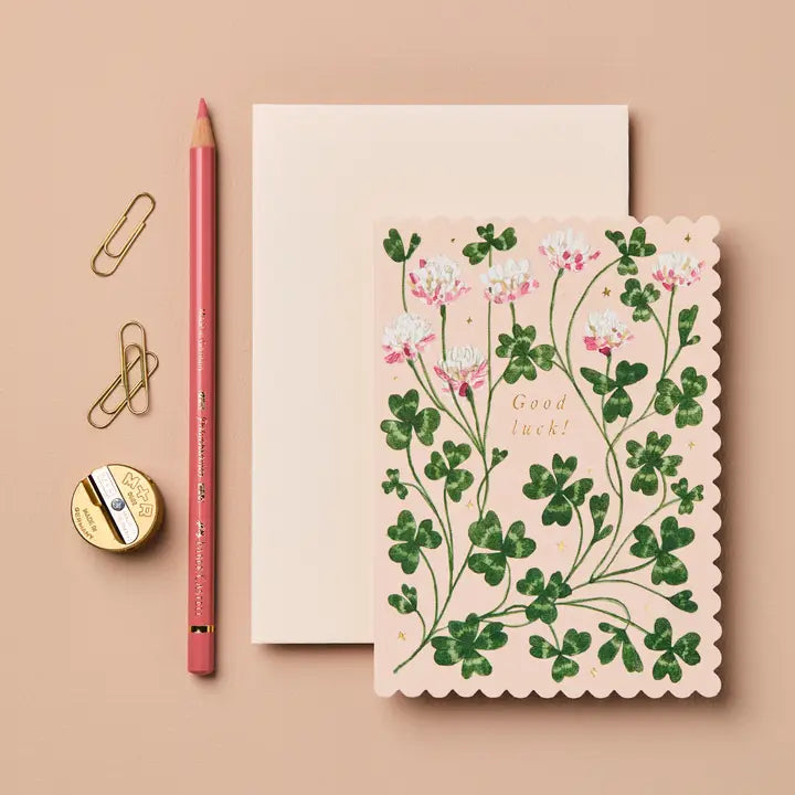 Clover Good Luck Card