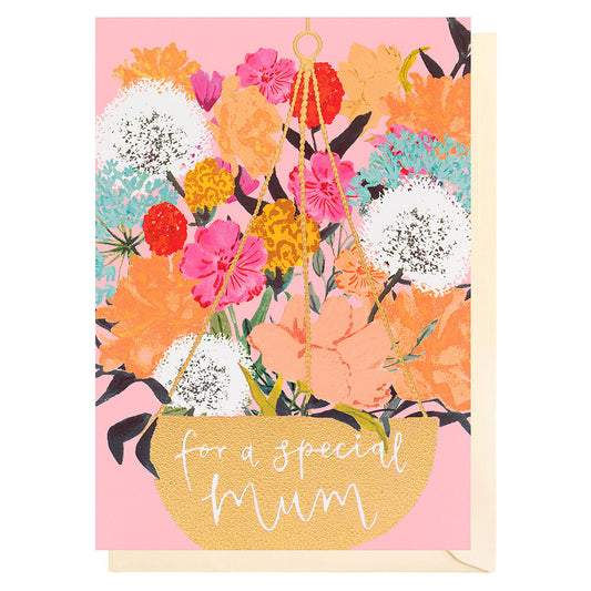 Mum Hanging Basket Card