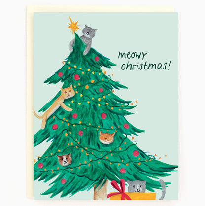Holidays Cat In Tree Boxed Cards