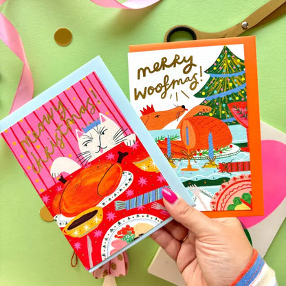 Meowy Christmas Cat Card