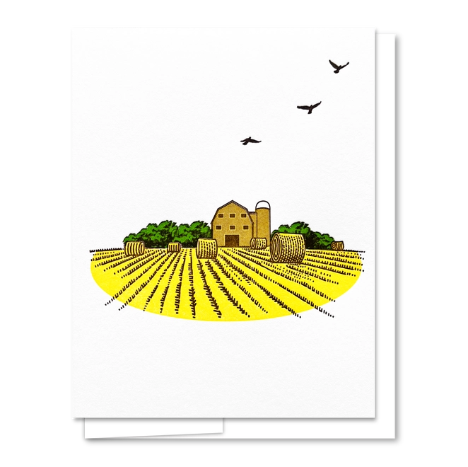 Barn Letterpress Card