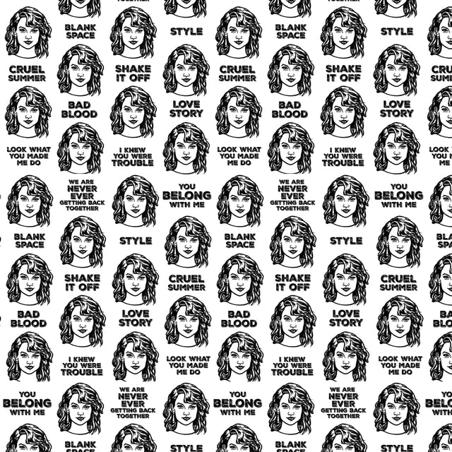 Taylor Swift Gift Wrap 24"x36" Sheet