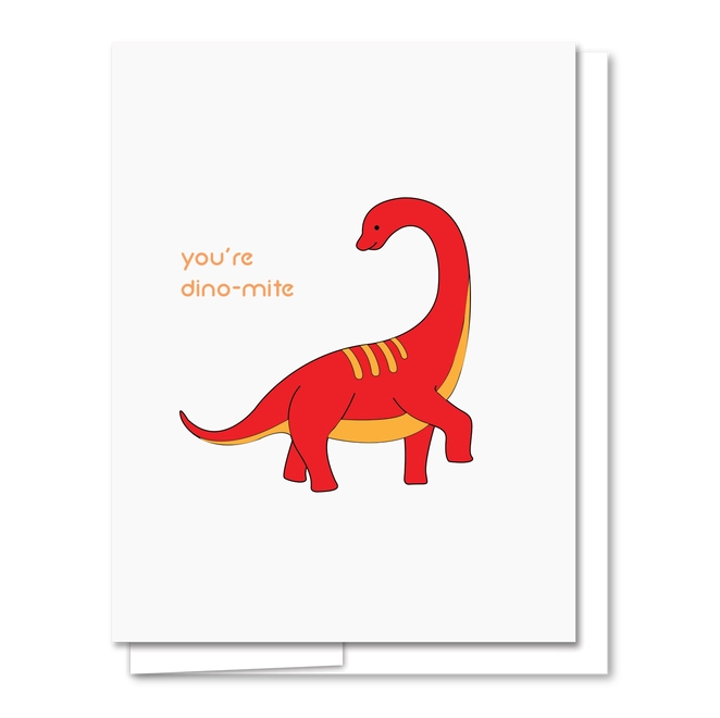 Dino-mite Letterpress Card