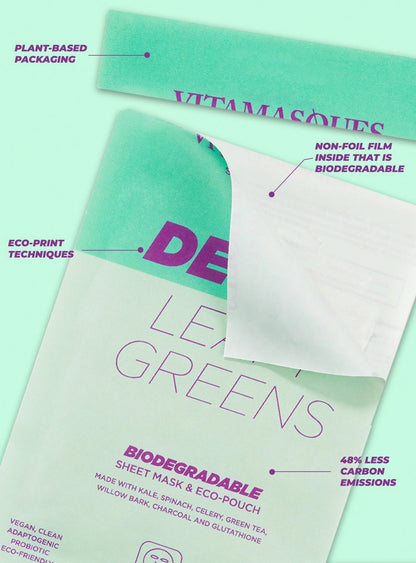 Detox Leafy Greens Biodegradable Mask