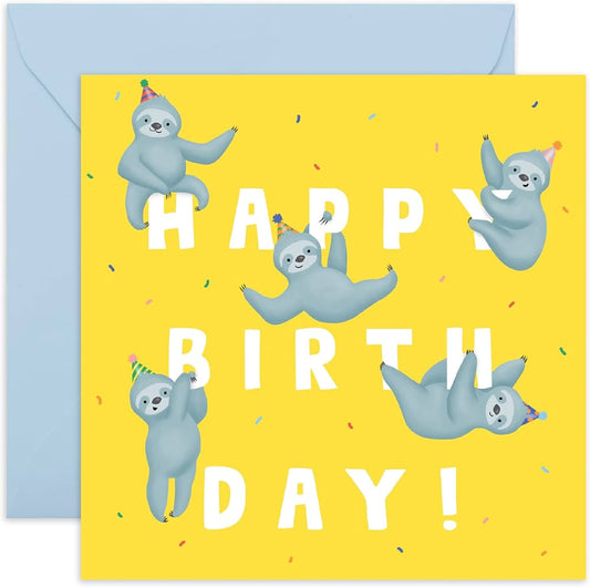 Birthday Letters Sloth Cute Birthday Card