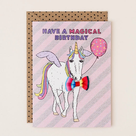 Unicorn Kids Hand-finished Birthday Card