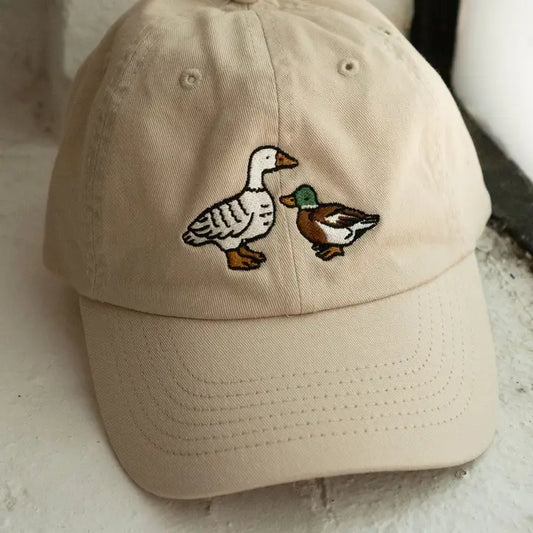 Fowl Duck and Goose Embroidered Dad Hat