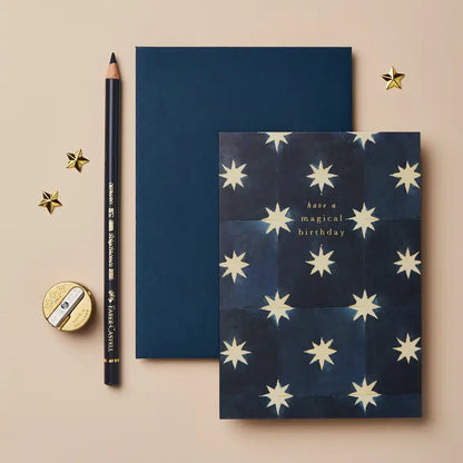 Navy Stars Magical Birthday Card