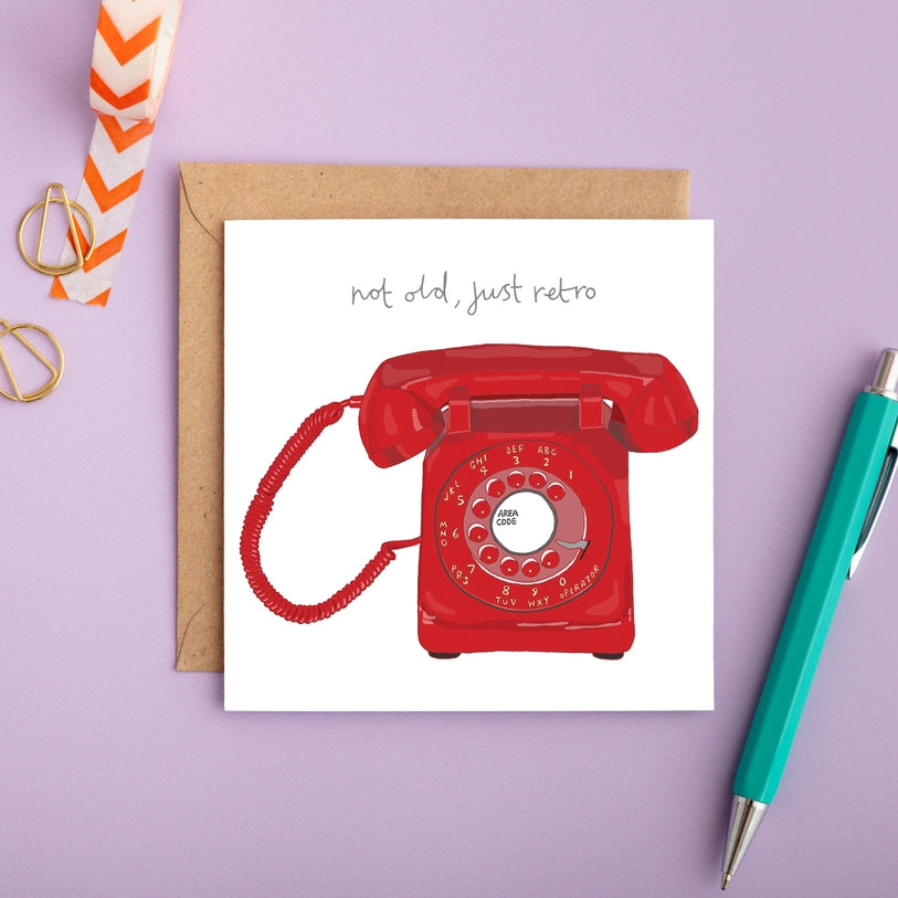 Retro Phone Greeting Card