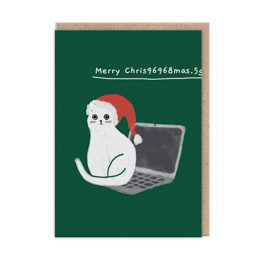 Merry Christmas Laptop Greeting Card