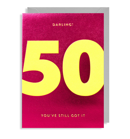 Darling 50th Birthday Card