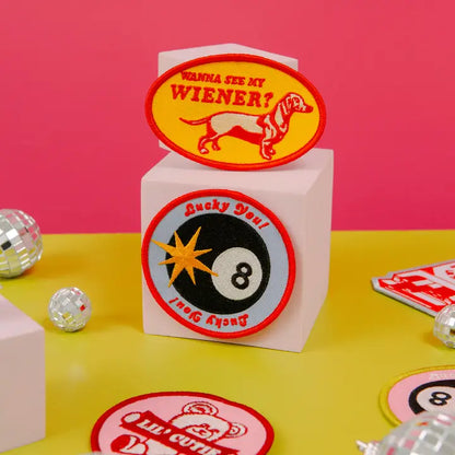 #20 See My Wiener Iron-On Embroidered Patch