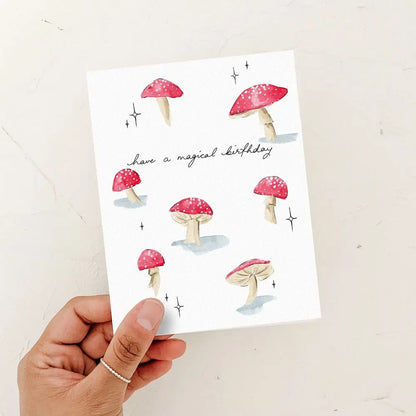 Red Mushroom Magical Birthday Card