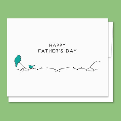 Father's day (birds) Letterpress Father's Day Card