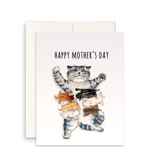 Tired Cat Mama Mothers Day Card