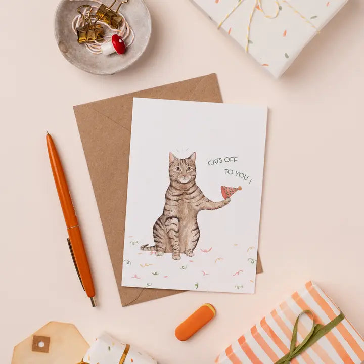 Cats Off! Card