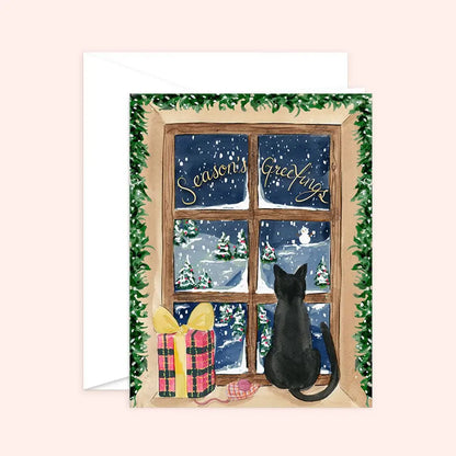 Christmas Cat Window Card