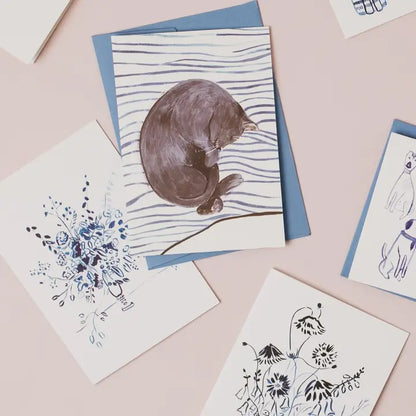 Blue Bouquet Card