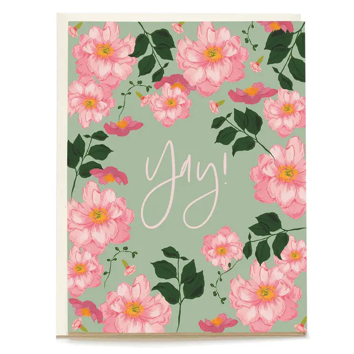 Pink Rose Cecile Congrats Greeting Card