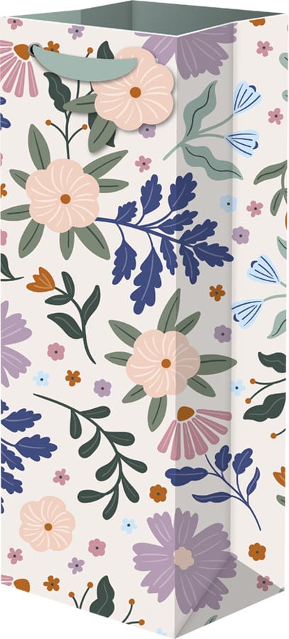 Floral Blooms Bottle Gift Bag