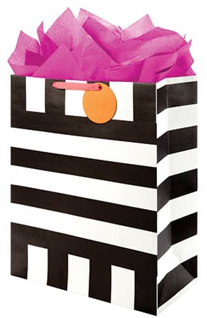 Mod Textile Black Gift Bag Jumbo