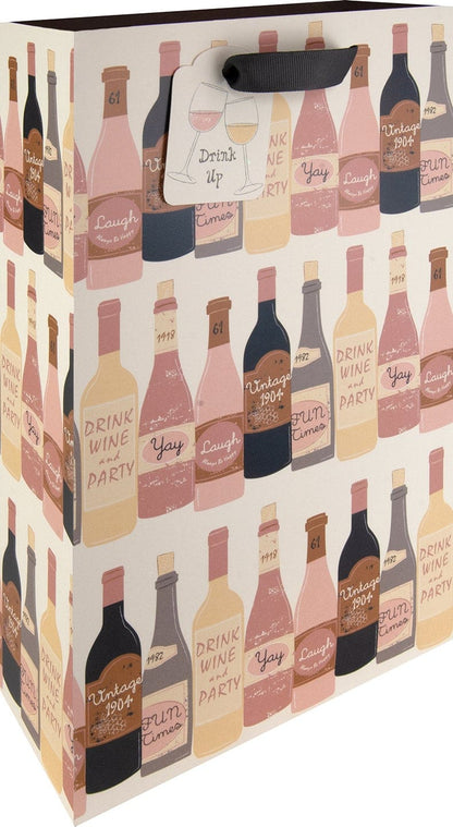 Drink Up Bottle Gift Bag Double Bottle