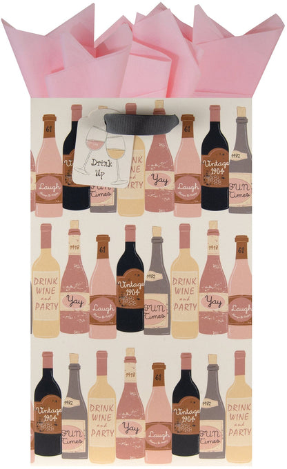 Drink Up Bottle Gift Bag Double Bottle