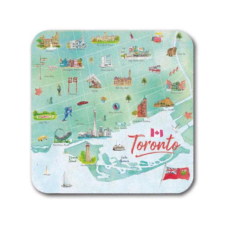 Toronto Coaster - Illustrated City Landmarks