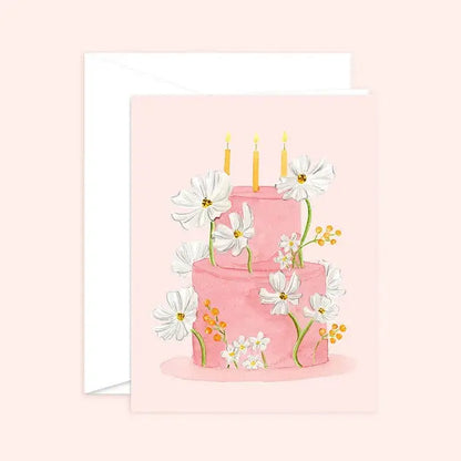 Birthday Floral Cake Card