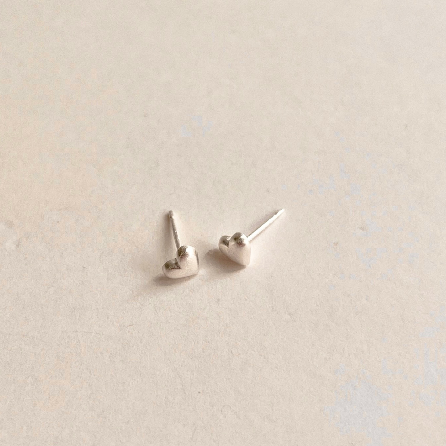 Small Puffy Heart Stud Earrings