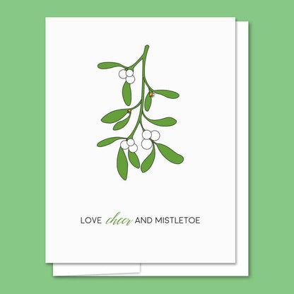 Mistletoe Holiday Letterpress Holiday Card