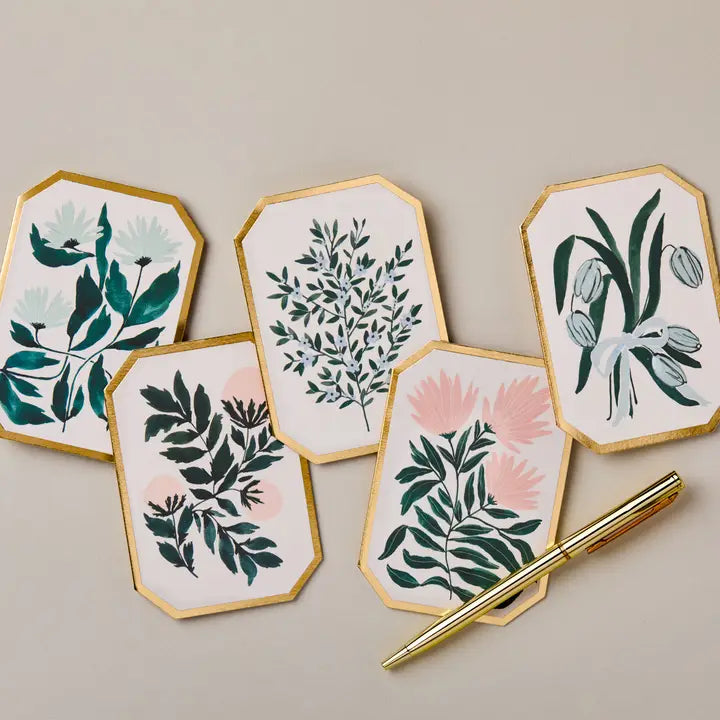 Chrysanthemum Botanical Die Cut Mini Card