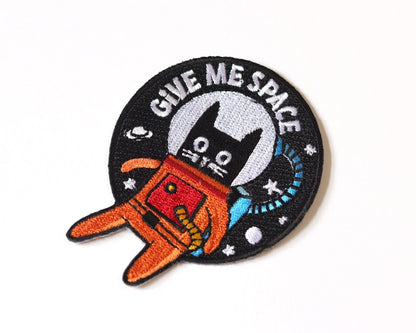 #49 Give Me Space Cat Iron-On Patch