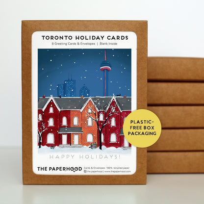 Toronto Snowy Night Scene Boxed Cards