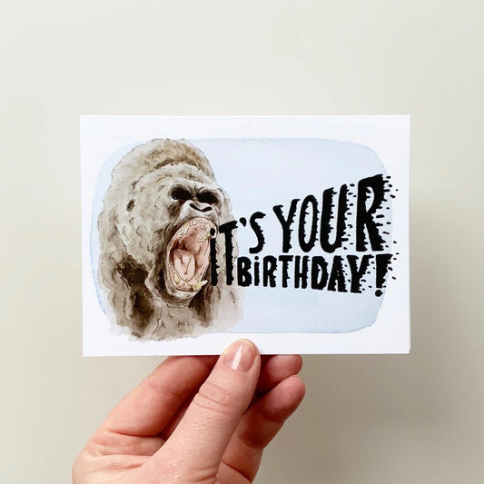Gorilla Birthday Card