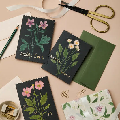 Botanical Daisy Birthday Wishes Card