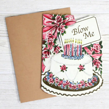 Blow Me Funny Naughty Birthday Card