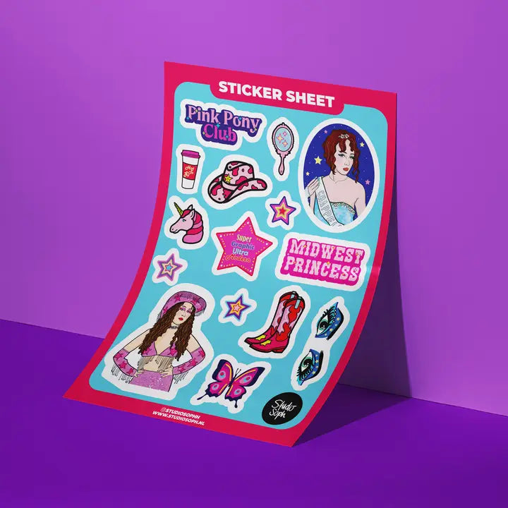 Chappell Pink Pony Sticker Sheet