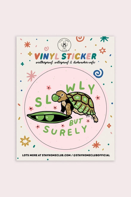 S144 Slowly but Surely (Turtle) Vinyl Sticker