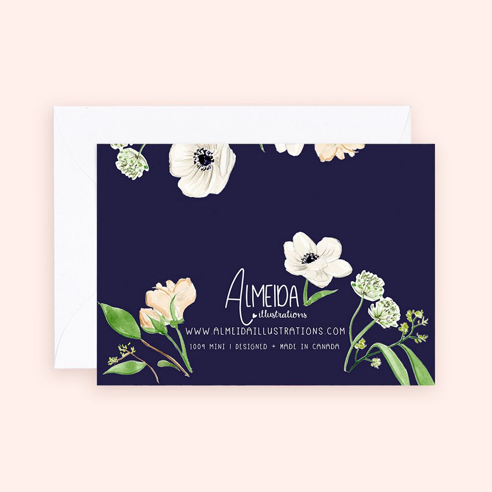 Panda Anemones Florals Enclosure Card