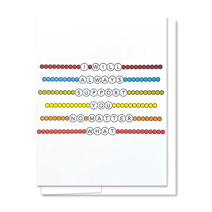 Friendship Bracelet Letterpress Card