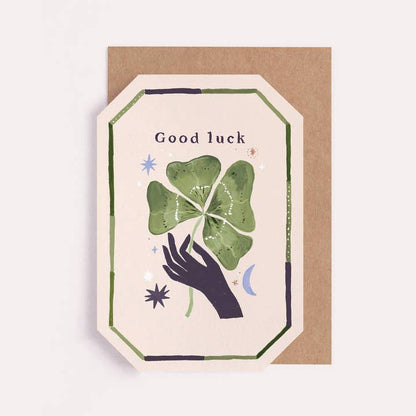 Lucky Clover Good Luck Card