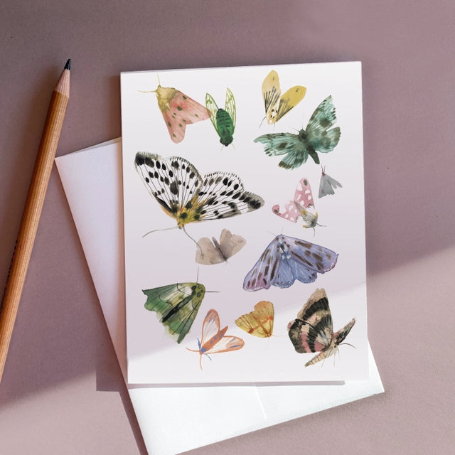 Butterflies and Moths Art Card
