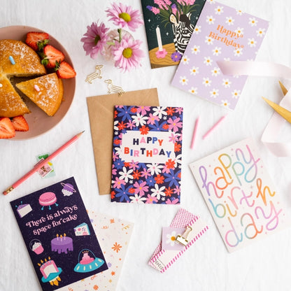 Flowers Happy Birthday Card