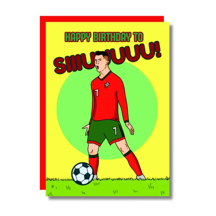 Happy Birthday to SIIUUUU! Soccer Greeting Card